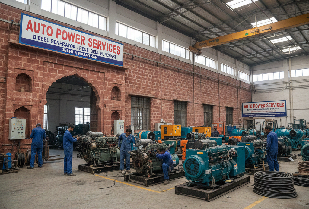 Diesel Generators sell purchase and rental for factories, construction sites, hospitals, events, and commercial spaces in Neemrana, Rajasthan